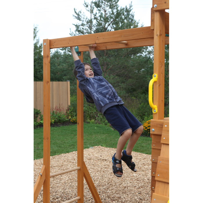 Kidkraft Cranbrook Wooden Outdoor Backyard Swing Set / Playset With
